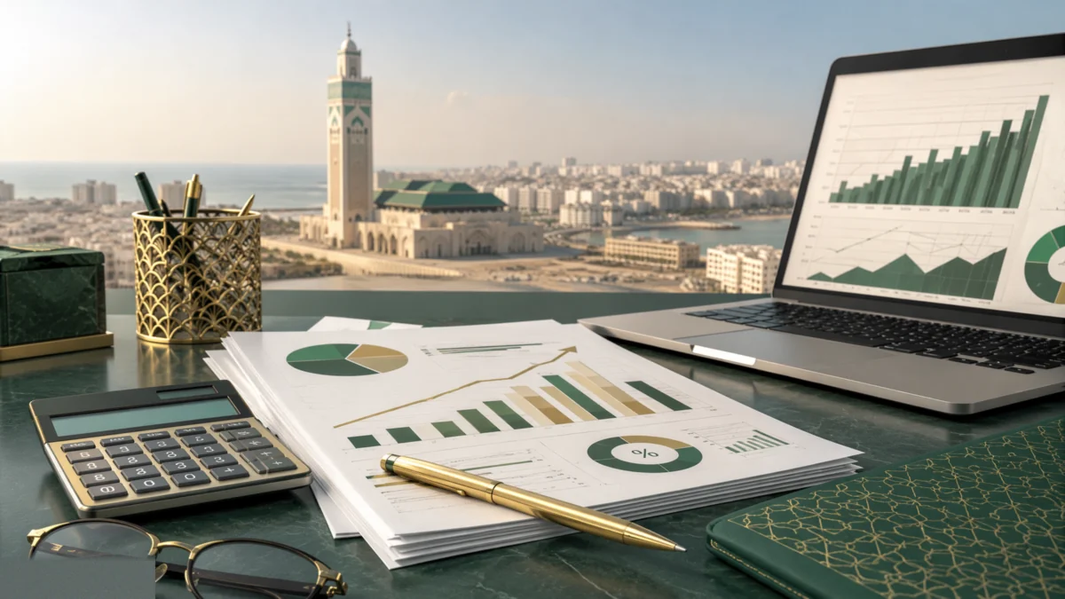 Impôt sur les Sociétés au Maroc 2026 - taux, calcul et exemples chiffrés
